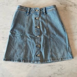 H&M High Waisted Button Skirt